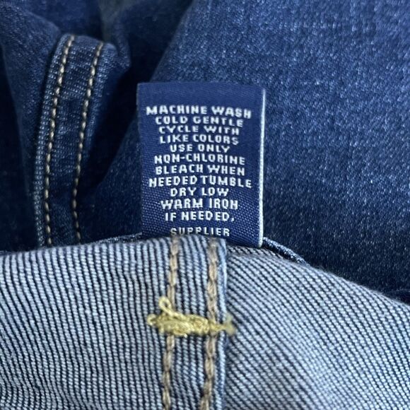 Arizona Jean Co Juniors SZ 5 Jean Shorts Stretch Cuffed Hems Mid-Rise Zip-Fly - Picture 6 of 6